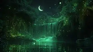 💚❇️ Emerald Waterfalls - 8 Hours of Sleep Music 🌙 Sleep Well Tonight 💤 DreamingWithKiki Live Stream