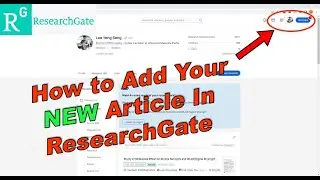 Как добавить статью в ResearchGate