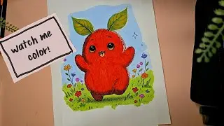 Relaxing Coloring/ Cozy Marker Coloring of a Cute Forest Creature