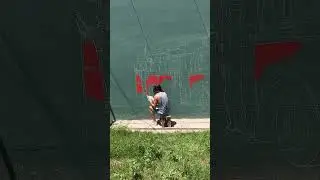 Los pibes de las pintadas👉🇳🇬El mural cada vez m&aacute;s hermoso.Calles Monse&ntilde;or Blois y Guemes.