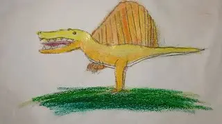 Easy Spinosaurus Dinosaur Drawing for Kids 🦖 | Dishaan’s World