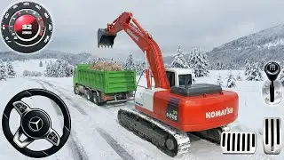 Real Excavator Construction : Snow 3D &ndash; Heavy Machine Driving Game (Android Gameplay)