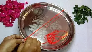 Rose petals & leaves garland for hair/GARLAND making idea for BRIDAL/rose and leaves BRIDAL GARLAND