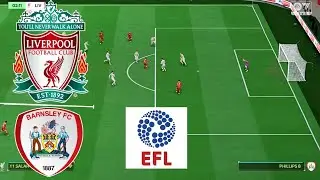 Liverpool vs Barnsley | EFL Carabao cup 25/26 full match | video game simulation 