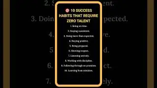 🎯💼 10 Success Habits Anyone Can Do (No Talent Needed)