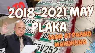 LTO May Plaka na Ang 2018 - 2021