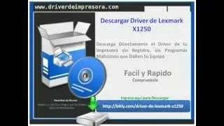 Descargar Driver de Lexmark x1250