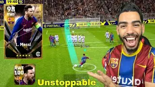 L. MESSI 100 RATED GAMEPLAY REVIEW 🔥 the best dribbler in Efootball 22 mobile ?