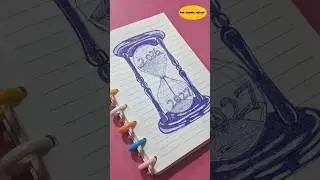 Day 7 | Pen Sketching | New Year Special | Hour glass #trending #shortvideo #shortsfeed #shorts #art