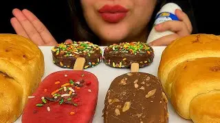 Mukbang ASMR:Chocolate Party Chocolate Ice Cream.WatermelonIce Cream,Shirin Asal. Chocolate Croissan
