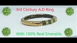 Another Treasure found | 3rd Century A.D Bronze ring with real EMERALDS.