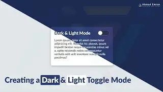 Creating Awesome a Dark & Light Toggle Mode - UI Design