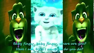 Learn Colors My Talking Tom with Funny Songs! Johny Johny Yes Papa and Finger Family Song