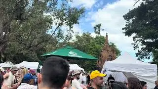 The music performance at Vida Melbourne Latin Festival, and the people dancing with the music