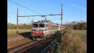 BB 22347 en t&ecirc;te d'un acheminement de corail pr&egrave;s de Rambouillet pour les futurs OUIGO classique