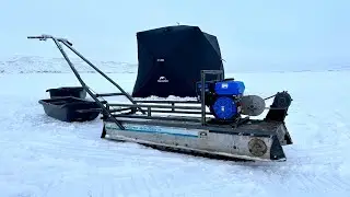 Подледная рыбалка на санях с гусеницами: ловля судака с сильным ударом