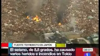 Un terremoto de 8,9 grados en la escala de Richter  en Japón