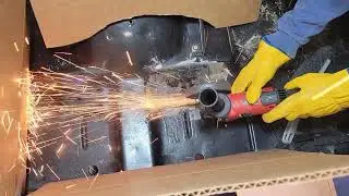 Jeep CJ7 1981 258 Rust removal and welded patch panel