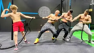 Der st&auml;rkste Junge der Welt vs Bodybuilder Tauziehen