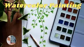 WATERCOLOR PAINTING | HOW TO PAINT Ivy plant | Easy Painting FOR BEGINNERS