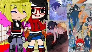 ||🍔#boruto and 🌸#sarada react to 🖤#naruto and #sasuke 🖤#sasunaru 🍜familia and 💜#sakuhina💮||