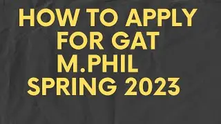 How to apply for GAT test for M.phil spring 2023 IUB || The Islamia University Bahawalpur