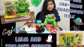 PlayDoh Can-Heads Smashdown Hulk | Unboxing | Liam and Taylor's Corner