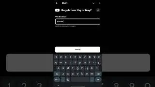 Blum new Youtube Video Verify Code  23 November