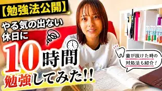【受験生へ】やる気の出ない休日に頑張ってみた！！【休日10時間勉強vlog】