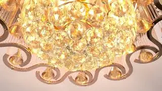 24inch crystal chandelier for living room rose gold crystal ceiling light for bedroom