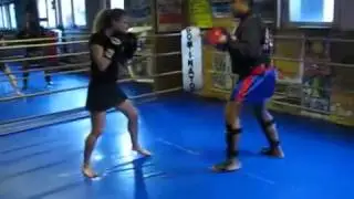Adi Rotem Training on pads with Ben @vos gym