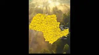 Mapa dos munic&iacute;pios de S&atilde;o Paulo #geography #mapping