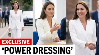 Boss Lady! Princess Catherine Means Business in White McQueen Suit at royal engagement