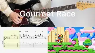 Kirby Super Star - Gourmet Race (guitar cover with tabs & chords)