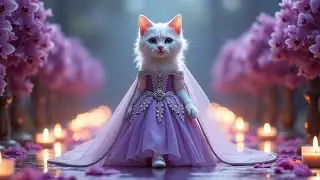 Cat Princess Walks the Enchanted Runway👑❤️ #CatPrincess #RoyalRunway #WhimsicalFashion #CatCharacter