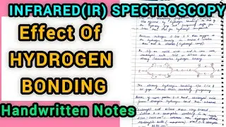 Effect of Hydrogen Bonding on Vibrational Frequency - Infrared Spectroscopy(MSc 3 Sem)