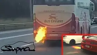Bus thought that it was a Supra!