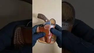 Azula Gun Holster Leather Paddle Holster For Smith & Wesson J Frame 5 Shot 60, 36, 640, 642 Revolver
