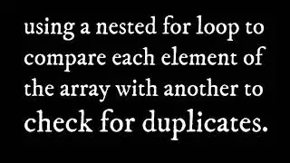 Check for Duplicate Numbers | C++ Programming