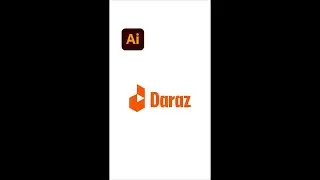 How to make Daraz Logo Design - Illustrator #shorts - Design.lk
