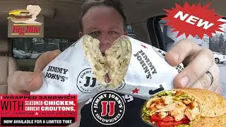 Jimmy John's ⭐Chicken Caesar Wrap⭐ Food Review!!!