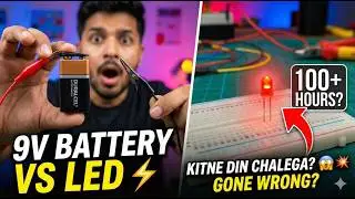 9V Battery Vs 3mm LED 😱 Kitne Din Chalega? World Record Challenge! ⚡