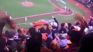 Gregor Blanco's bunt 7th inning of the 2012 World Series, game 2