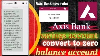 Axis Bank / You have an option to convert your existing Savings A/c to Basic Savings A/c with limite