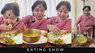 আজকে খেলাম ভাত, পালং শাক, মুশুর ডাল, পেঁয়াজকলি ভাজা, কাচকি মাছের চচ্চড়ি, টমেটোর চাটনি।