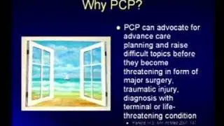 Advance Care Planning: Role of the Primary Care Physician