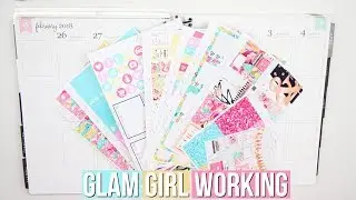 Plan With Me! | Glam Planner Glam Girl Working