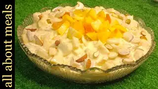 2 minutes mango salad | fruit salad in mango cream | all about meals
