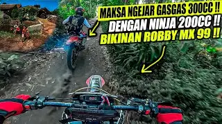 HUSQ NINJA 200cc BIKINAN ROBBY MX NGEJAR BUILD UP GASGAS 300cc!! Seperti Gak Bisa Napas !!! (TRN #1)