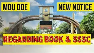 MDU notice regarding books & SSSc || MDU latest update 2022